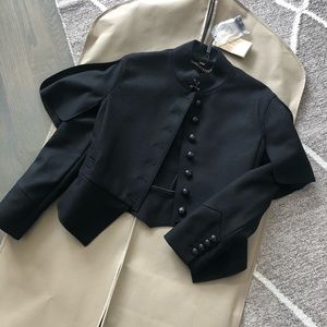 Burberry wool jacket NWT black size 0